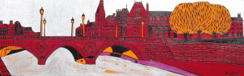 Named contemporary work « Le pont Saint Michel », Made by FABIE