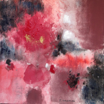 Named contemporary work « Rouge 2 », Made by J. CAUMES