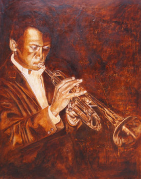 Named contemporary work « Miles Davis I », Made by KATIA FONDECAVE