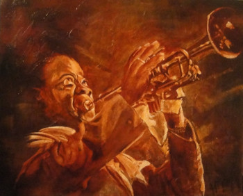 Named contemporary work « Louis Armstrong III », Made by KATIA FONDECAVE