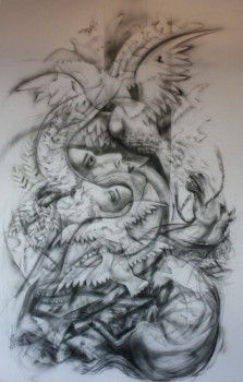 Named contemporary work « La lutte pour la liberté », Made by MARWANART