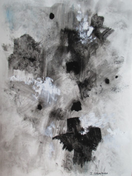 Named contemporary work « En noir et blanc 1 », Made by J. CAUMES