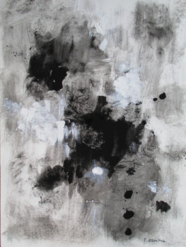 Named contemporary work « En noir et blanc 2 », Made by J. CAUMES