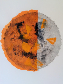 Named contemporary work « Papillons oranges », Made by ISABELLE SIEGWALD