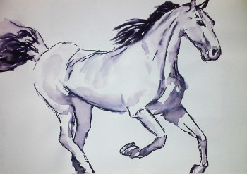 Named contemporary work « Cheval 2 », Made by BARTLET-DROUZY