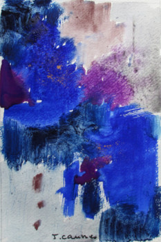 Named contemporary work « Bleu 1 1 », Made by J. CAUMES