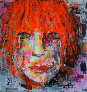 Named contemporary work « POPART ORANGE », Made by MIREILLE MAURY