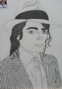 Named contemporary work « Michael Jackson  », Made by ANGELINO CAMPIGOTTO