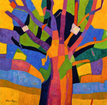 Named contemporary work « le chant de l'arbre au bord de l'eau  », Made by FRANCE WAGNER