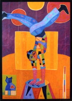 Named contemporary work « l'acrobate », Made by FRANCE WAGNER