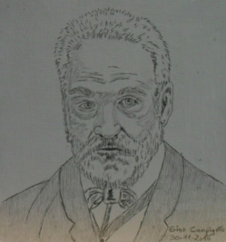 Named contemporary work « Victor Hugo », Made by ANGELINO CAMPIGOTTO