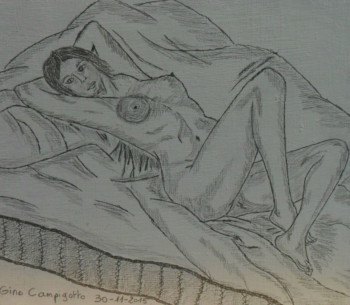Named contemporary work « Femme nue 1 », Made by ANGELINO CAMPIGOTTO