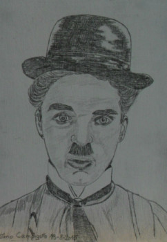 Named contemporary work « Charlie Chaplin », Made by ANGELINO CAMPIGOTTO