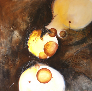 Named contemporary work « "Ynexias : la gestation des univers" », Made by THIERRY ETHEVE