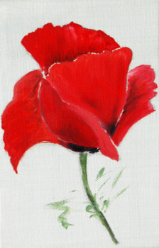 Named contemporary work « coquelicot », Made by LYLIANE FOUCAULT