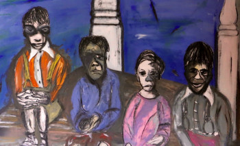 Named contemporary work « Les enfants », Made by BOBJO