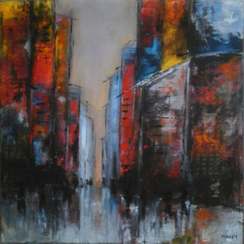 Named contemporary work « URBANISME COLORE 7 », Made by MIREILLE MAURY