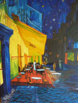 Named contemporary work « Bar dans la Nuit d'après V. Gogh », Made by VYKING