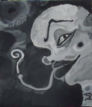 Named contemporary work « LE NOIR ET BLANC EN QUESTION », Made by SOPHIE SALA