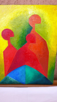 Named contemporary work « 3 figures 3 », Made by LALLO