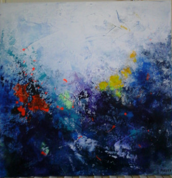 Named contemporary work « NEBULEUSE BLEUE 5  », Made by MIREILLE MAURY