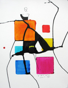 Named contemporary work « Geometrical shapes 1 », Made by CACHARELLE