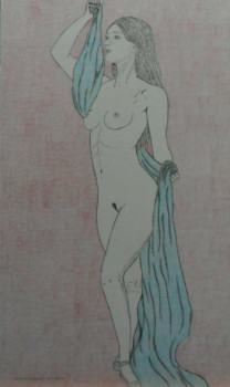 Named contemporary work « Femme nue 3 », Made by ANGELINO CAMPIGOTTO