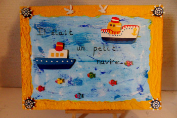 Named contemporary work « Petit navire », Made by ARIANE J