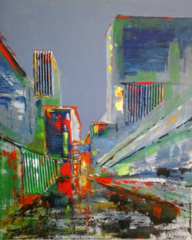 Named contemporary work « URBAIN RELIE », Made by MIREILLE MAURY