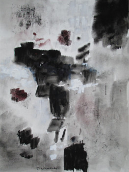 Named contemporary work « En noir et blanc 3 », Made by J. CAUMES