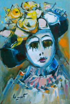 Masque au chapeau fleuri On the ARTactif site