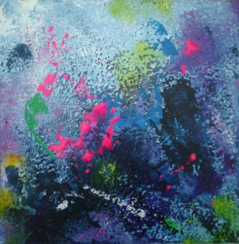 Named contemporary work « FRAICHEUR BLEUE 3 », Made by MIREILLE MAURY