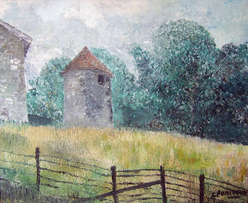 Named contemporary work « Ruine en Limousin », Made by GUY  ROMEDENNE