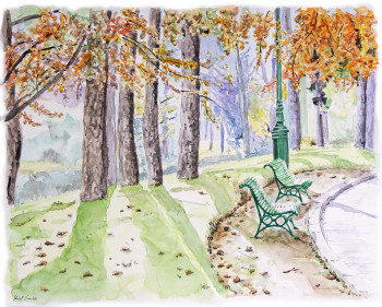 Named contemporary work « Banc public », Made by PASCAL LENOBLE