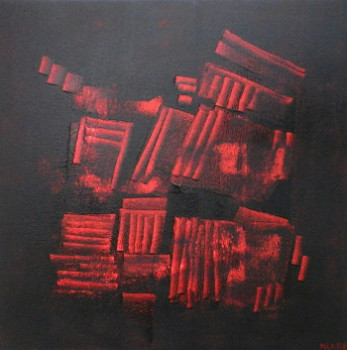 Named contemporary work « BALLET DE ROUGES », Made by MIREILLE MAURY