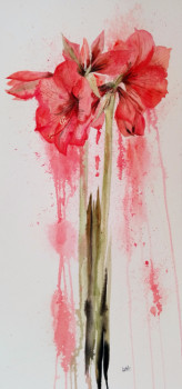 Named contemporary work « Couleur d'amaryllis », Made by EWA REY