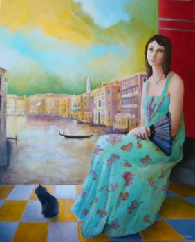 Named contemporary work « DAME A VENISE », Made by BARON