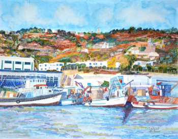 Named contemporary work « La pêcherie - Oran », Made by AFFIF CHERFAOUI