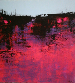 Named contemporary work « FUSHIA », Made by MIREILLE MAURY