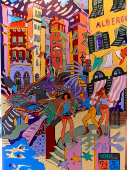 Named contemporary work « 'Il viaggio a Riomaggiore », Made by PB