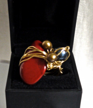 Named contemporary work « Sculpture ring », Made by ROUGE D'OR