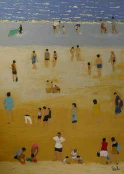 Named contemporary work « Arnerault' beach at La Flotte en Ré », Made by PICH