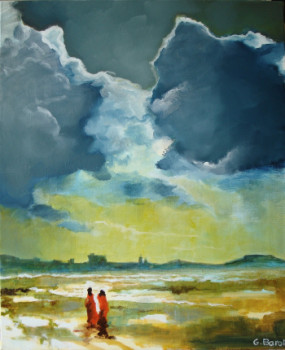 Named contemporary work « ciel d'orage », Made by BARON