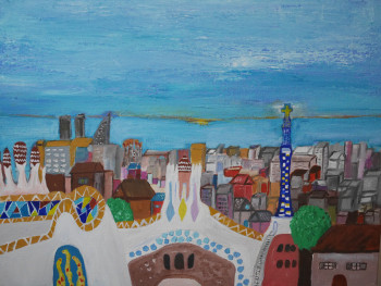Named contemporary work « MAGIQUE PARC GUELL », Made by SOPHIE SERY