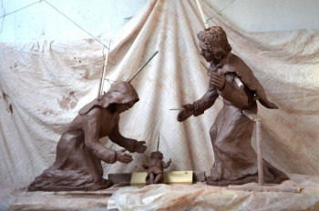 Named contemporary work « Nativité », Made by PHILIPPE LE MONIES DE SAGAZAN