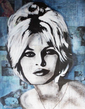 Named contemporary work « BRIGITTE BARDOT «La Madrague» », Made by KATHLEENARTISTPRO