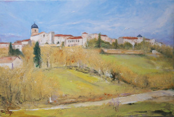 Named contemporary work « Pérouges », Made by JEAN MARIE SCHROETTER