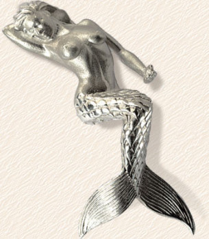 Named contemporary work « Grand pendentif Sirène argent », Made by CHRISTINE DE VERMONT
