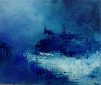 Named contemporary work « RETOUR BLEU 1 », Made by MIREILLE MAURY