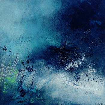 Named contemporary work « PROFONDEUR BLEUE », Made by MIREILLE MAURY